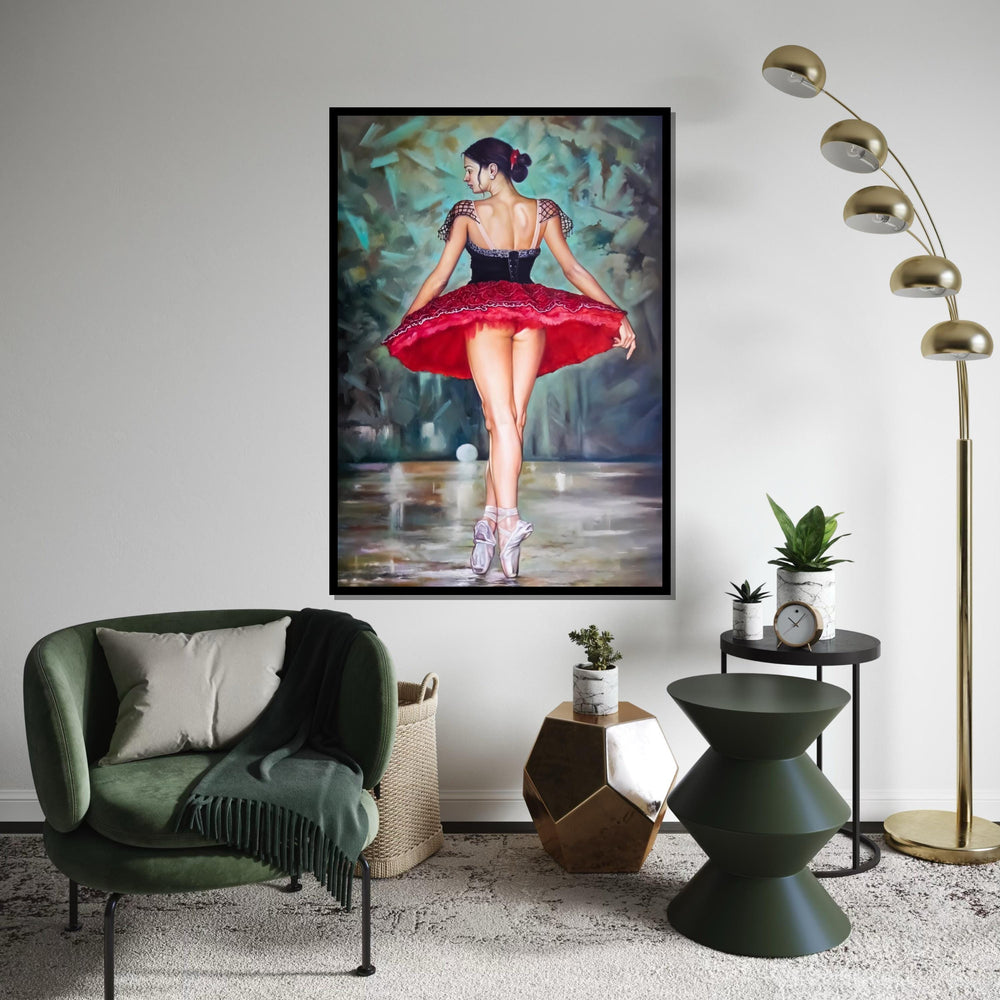 Elegant Ballerina Canvas, Dance Wall Art, Ballet Dancer Poster, Wall Art Canvas Design, Ready to Hang Home Decoration