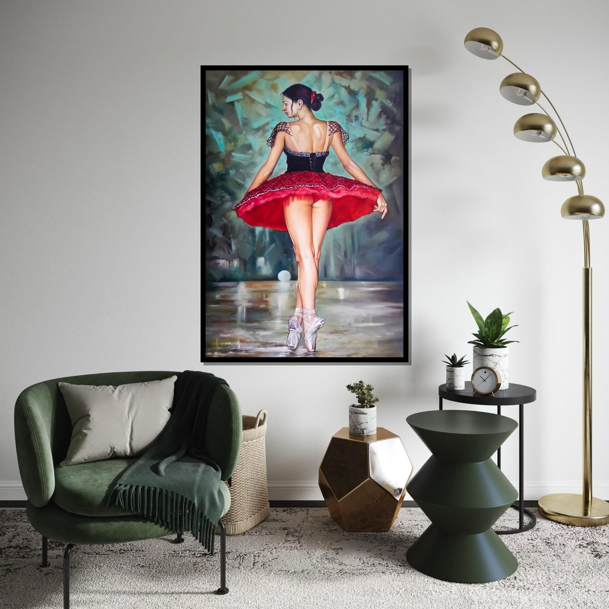 Elegant Ballerina Canvas, Dance Wall Art, Ballet Dancer Poster, Wall Art Canvas Design, Ready to Hang Home Decoration