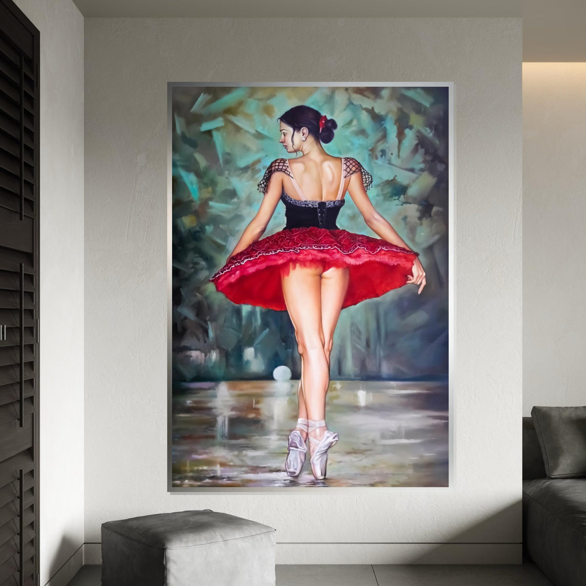 Elegant Ballerina Canvas, Dance Wall Art, Ballet Dancer Poster, Wall Art Canvas Design, Ready to Hang Home Decoration