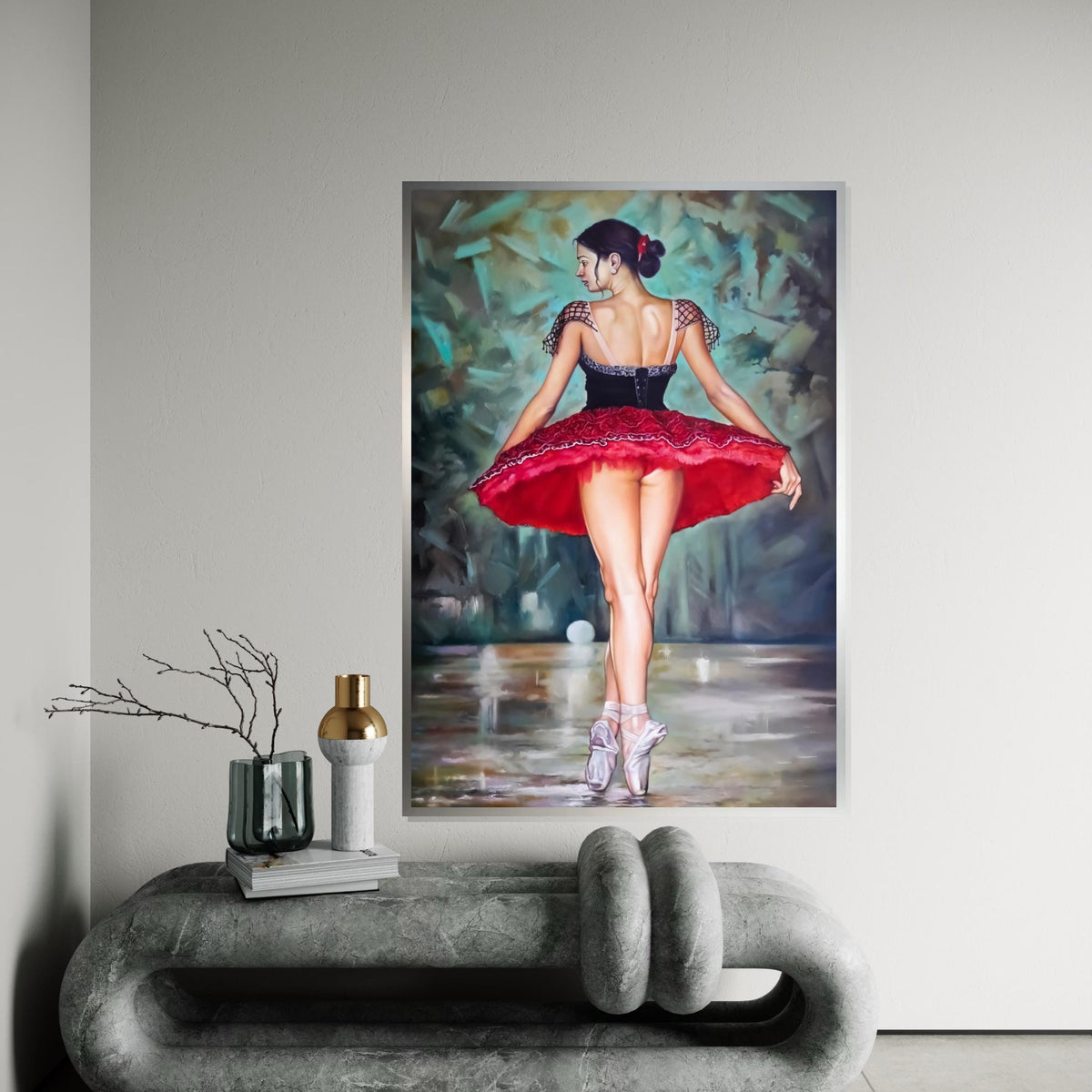 Elegant Ballerina Canvas, Dance Wall Art, Ballet Dancer Poster, Wall Art Canvas Design, Ready to Hang Home Decoration