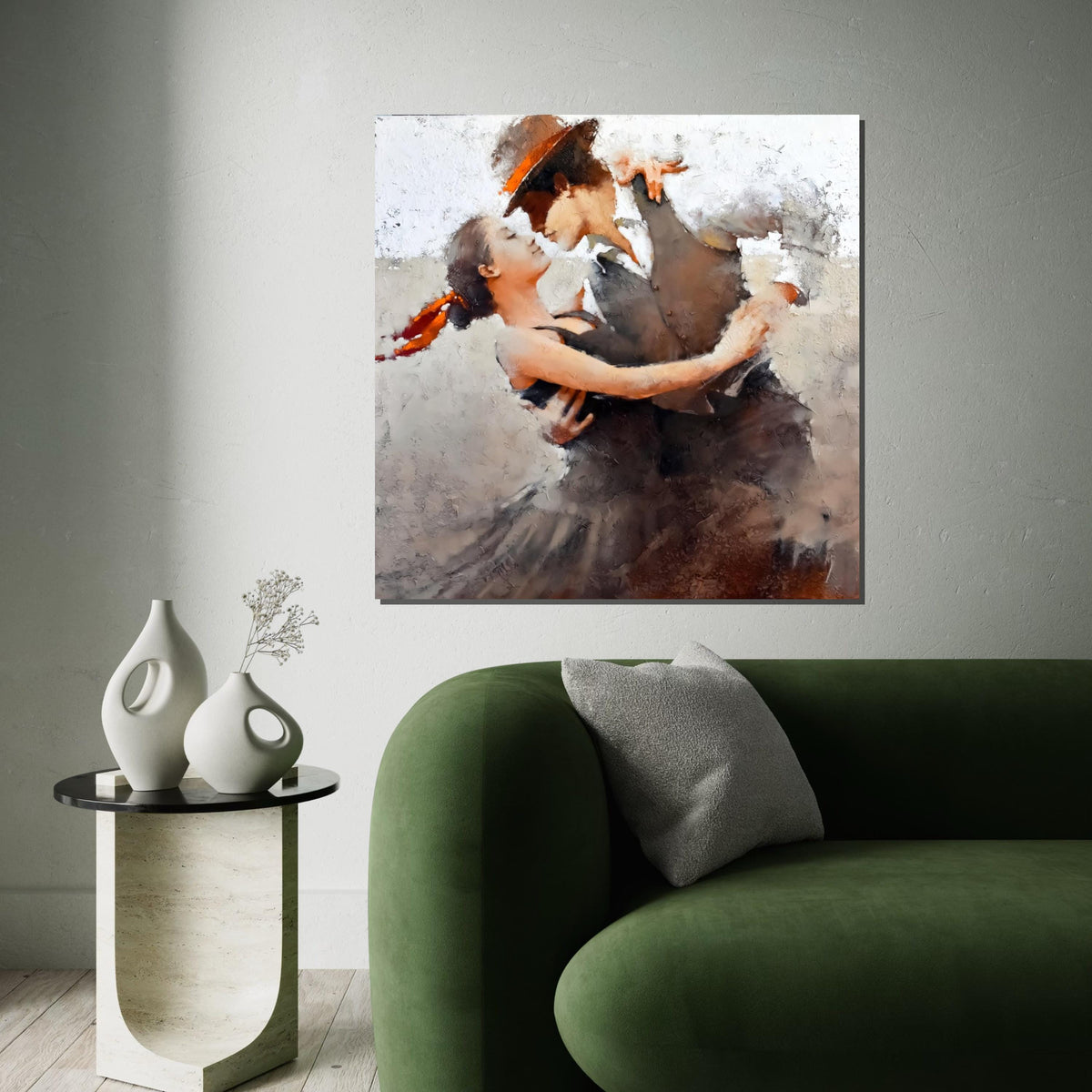 Passionate Dance Canvas, Romantic Dance Wall Art, Couple Dance Print, Elegant Wall Art Canvas Design, Ready To Hang Decoration