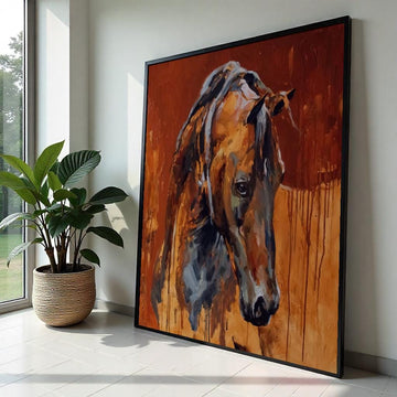 Majestic Horse Canvas Art, Abstract Horse Wall Print, Animal Art, Equestrian Decor, Wall Art Canvas Design, Ready To Hang Decoration