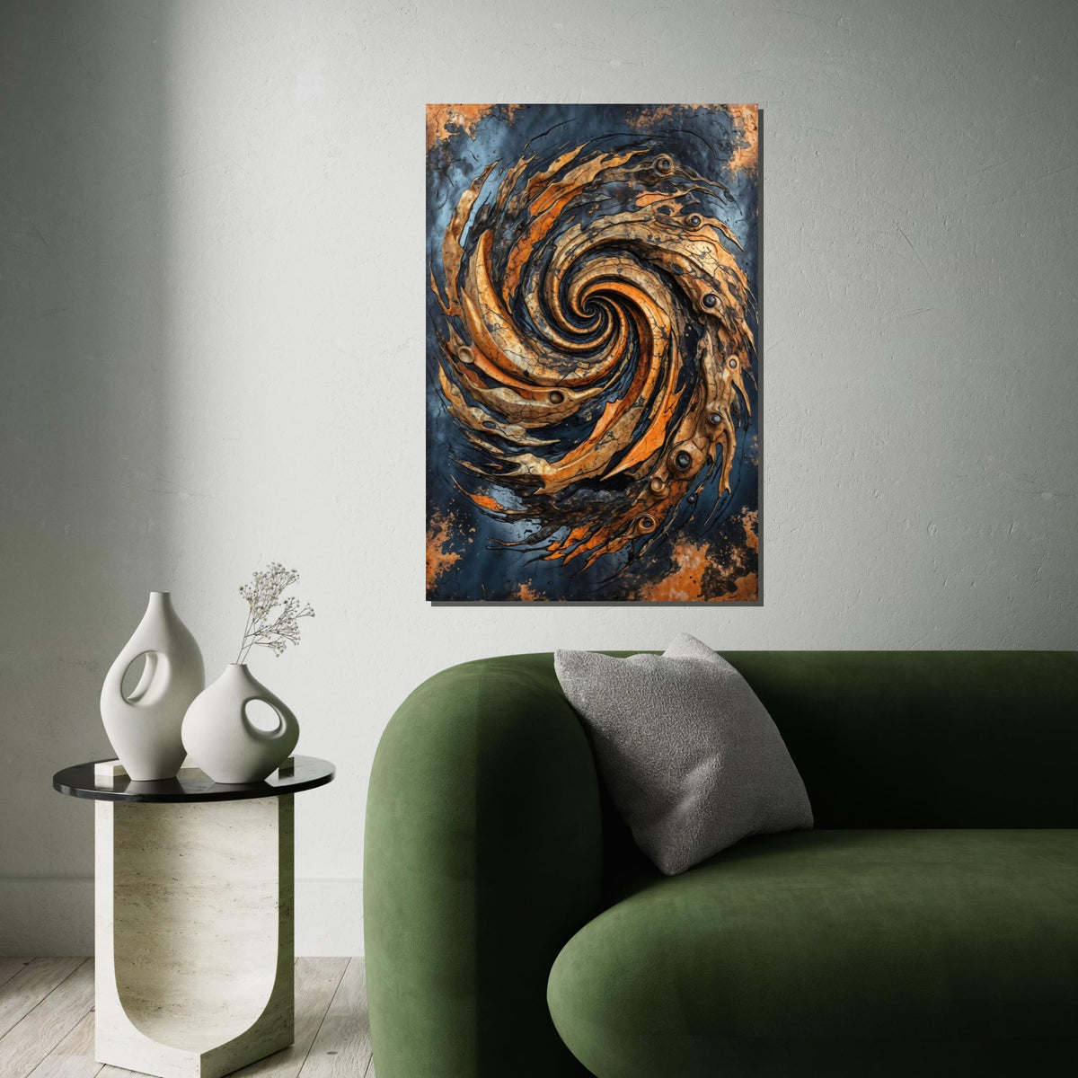 Abstract Swirl Canvas, Spiral Art Print, Textured Wall Art, Surreal Canvas Design, Ready To Hang Home Decor, Modern Abstract Painting