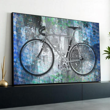 Bicycle Canvas Art, Modern Bike Wall Print, Urban Art Poster, Wall Art Canvas Design, Ready To Hang Decoration, Abstract Cycle Artwork