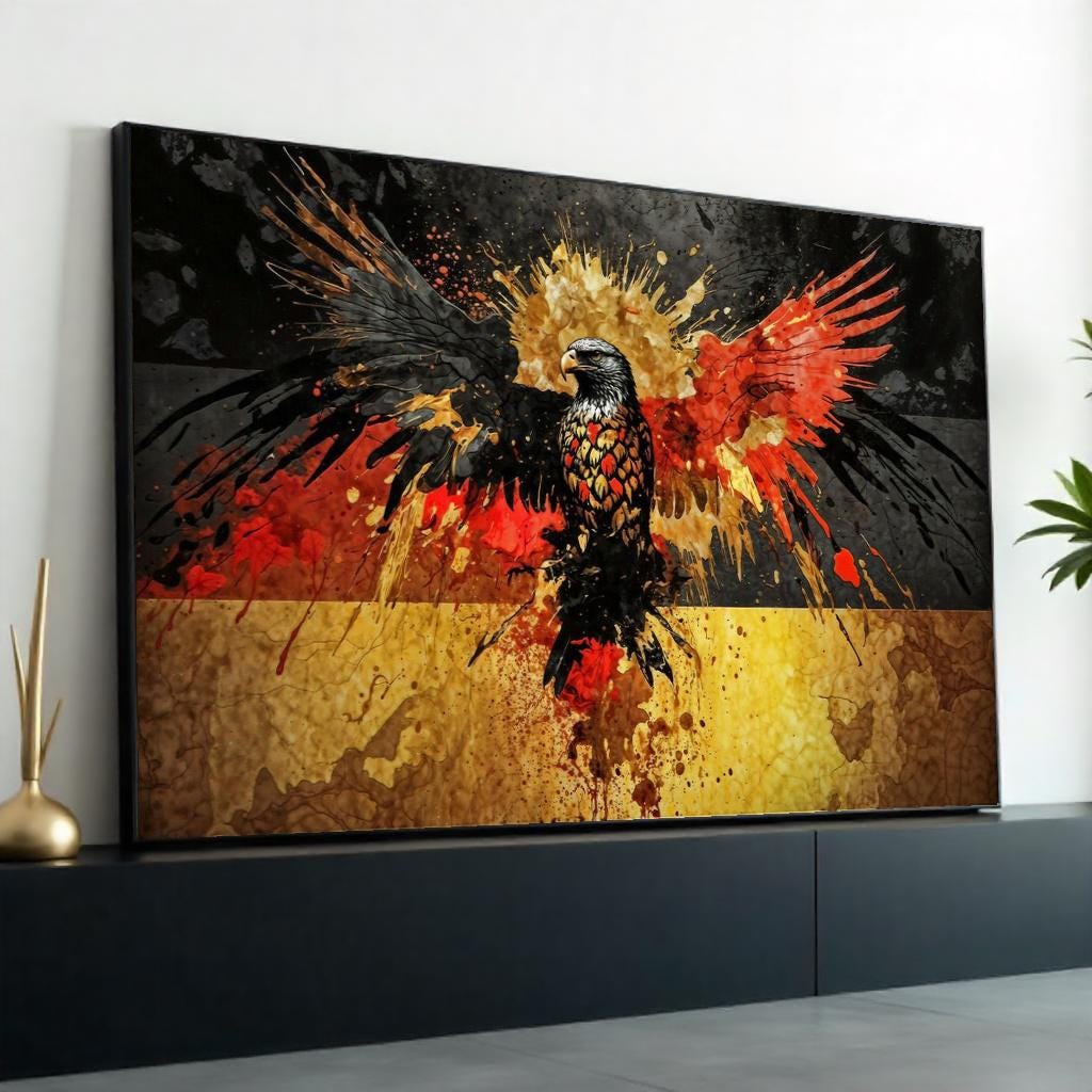 Vibrant Eagle Splash Canvas, Colorful Bird Wall Art, Abstract Eagle Print, Wall Art Canvas Design, Ready to Hang Decoration