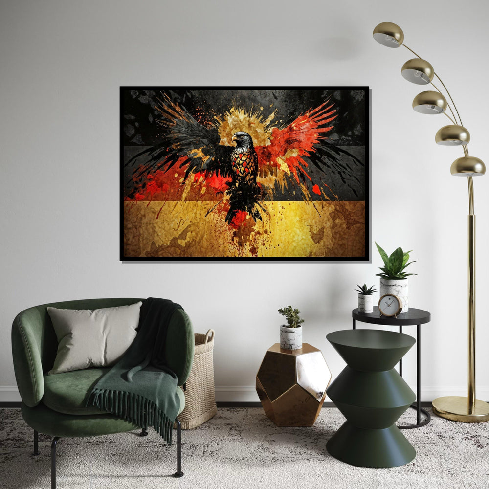 Vibrant Eagle Splash Canvas, Colorful Bird Wall Art, Abstract Eagle Print, Wall Art Canvas Design, Ready to Hang Decoration