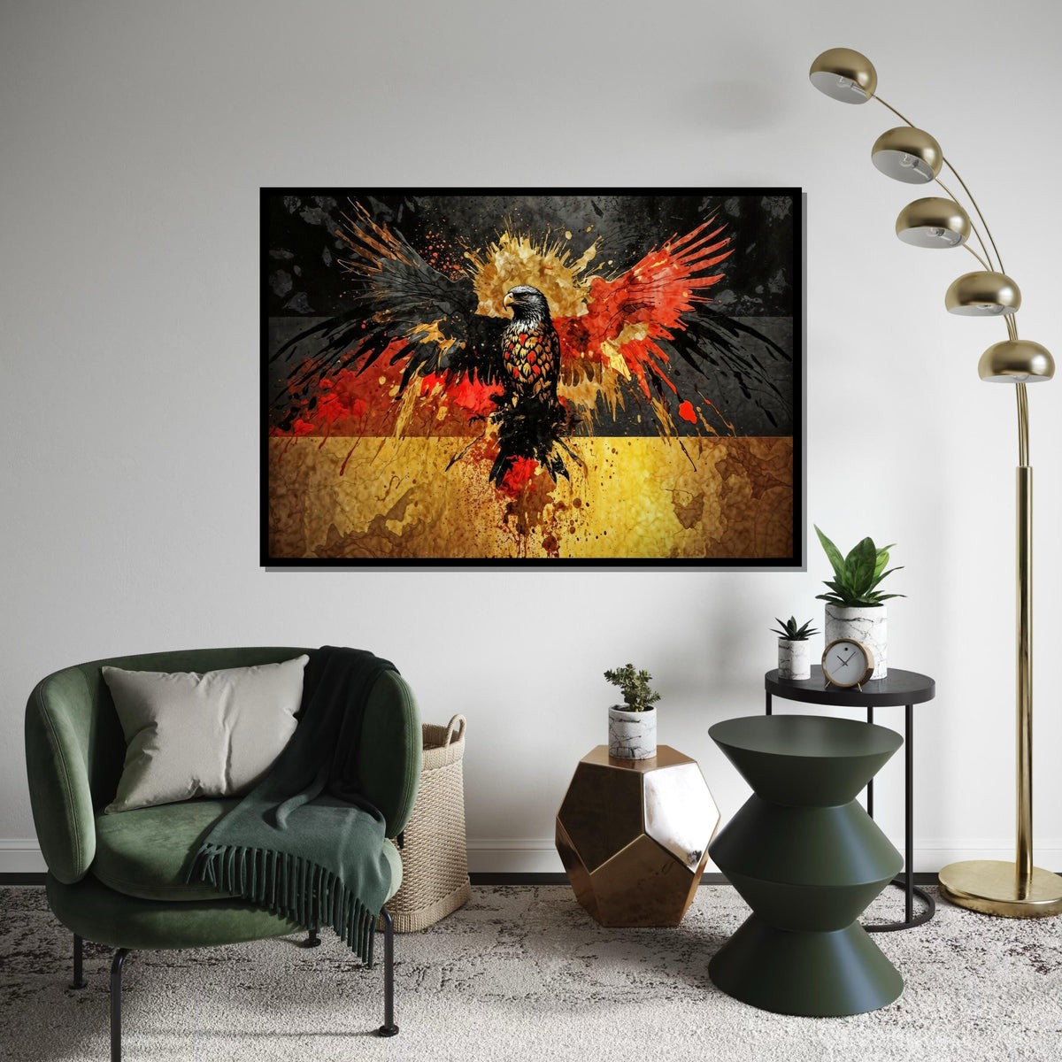 Vibrant Eagle Splash Canvas, Colorful Bird Wall Art, Abstract Eagle Print, Wall Art Canvas Design, Ready to Hang Decoration