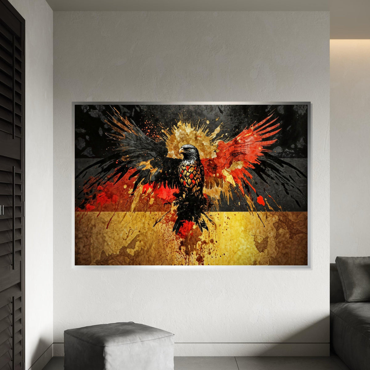 Vibrant Eagle Splash Canvas, Colorful Bird Wall Art, Abstract Eagle Print, Wall Art Canvas Design, Ready to Hang Decoration