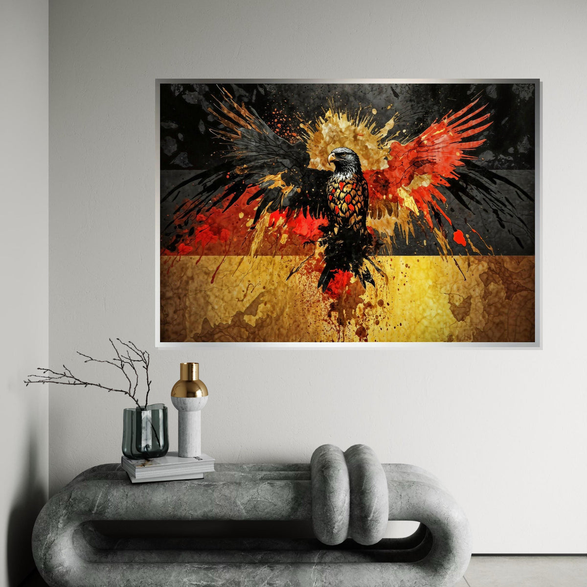 Vibrant Eagle Splash Canvas, Colorful Bird Wall Art, Abstract Eagle Print, Wall Art Canvas Design, Ready to Hang Decoration