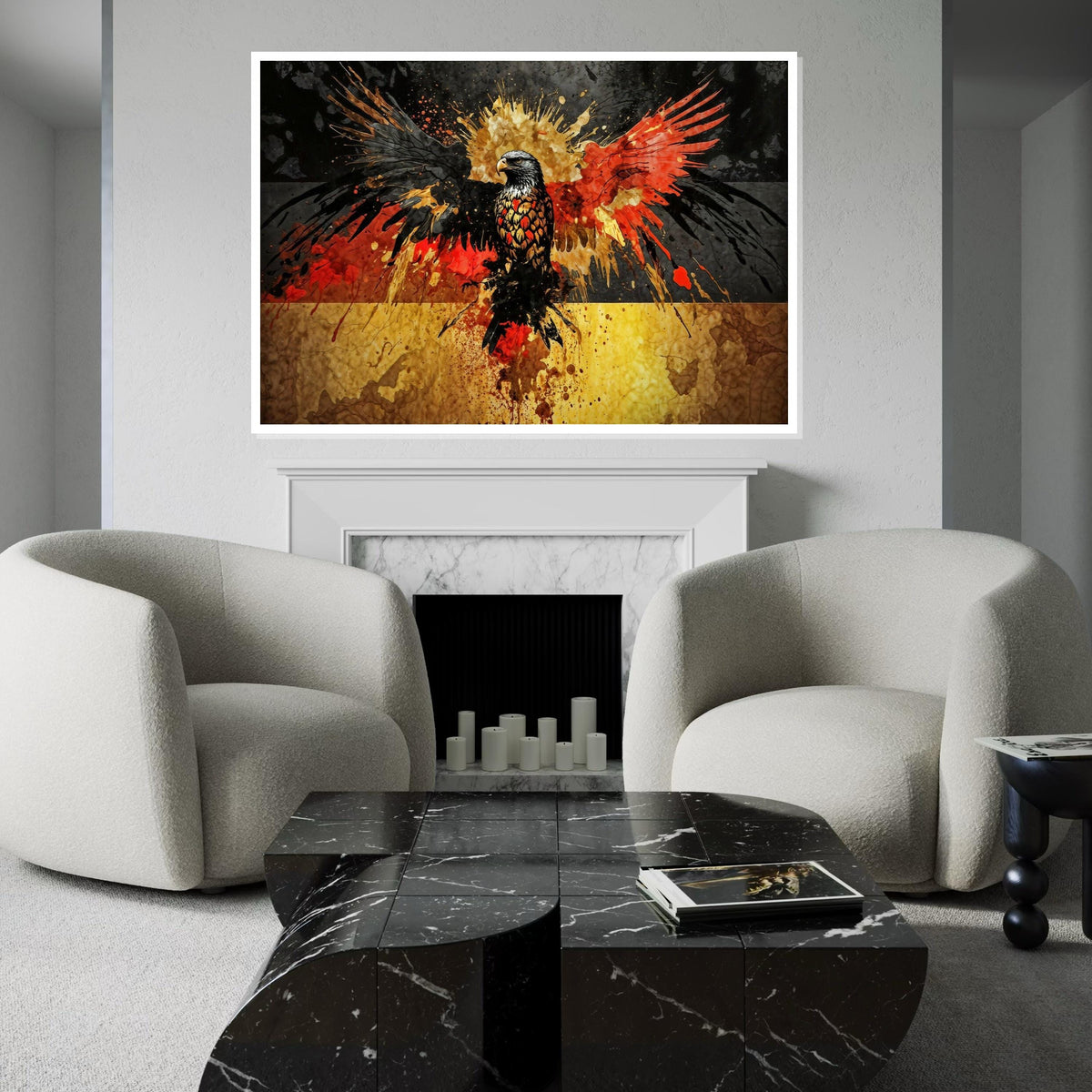 Vibrant Eagle Splash Canvas, Colorful Bird Wall Art, Abstract Eagle Print, Wall Art Canvas Design, Ready to Hang Decoration