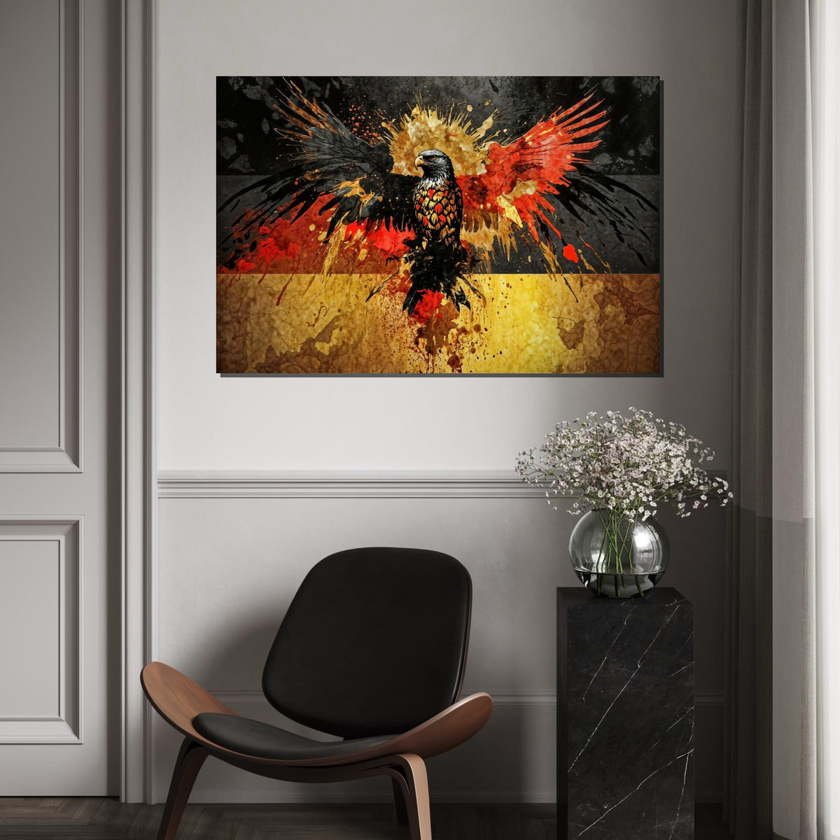Vibrant Eagle Splash Canvas, Colorful Bird Wall Art, Abstract Eagle Print, Wall Art Canvas Design, Ready to Hang Decoration