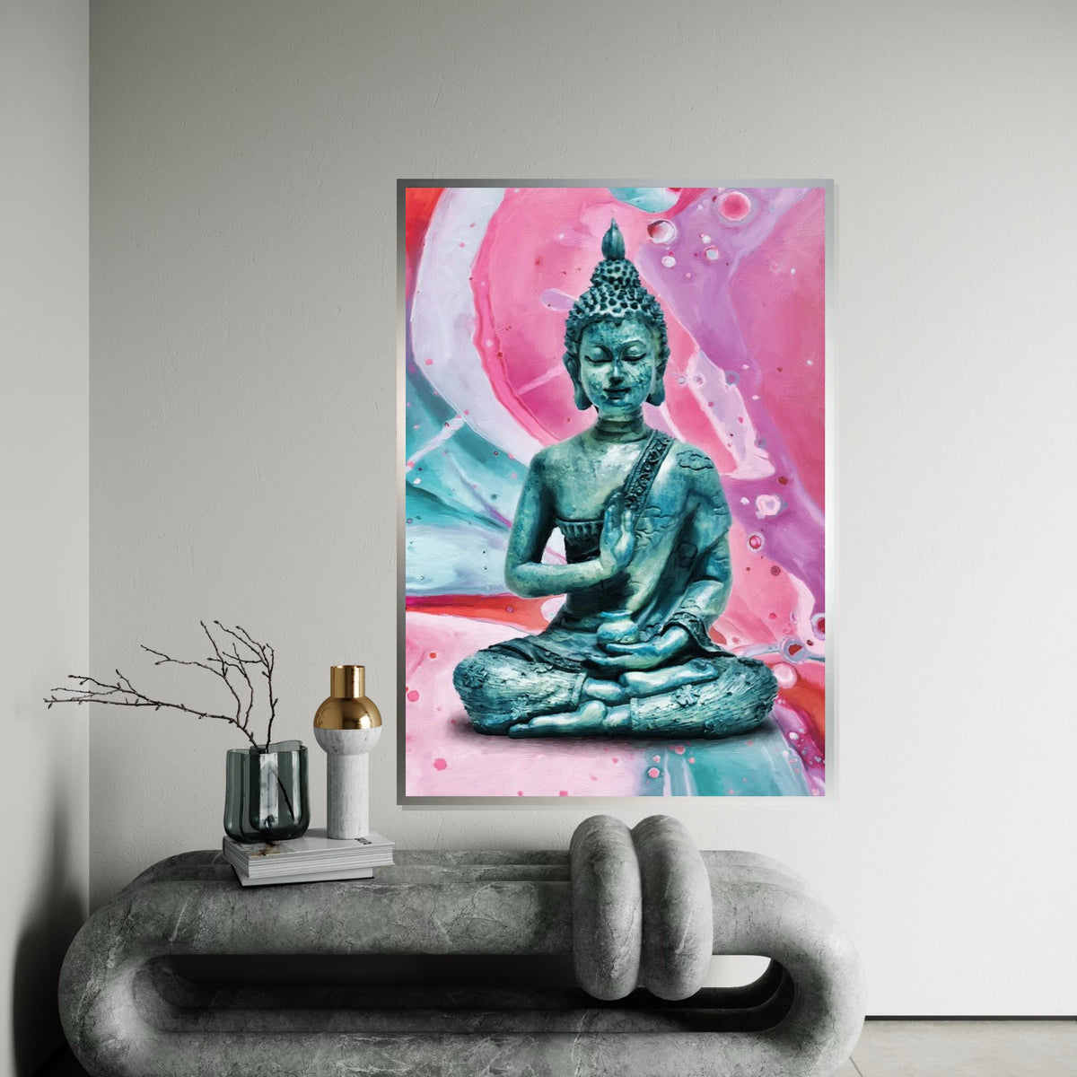 Buddha Tranquility Canvas, Meditation Art, Zen Buddha Wall Print, Spiritual Decor, Wall Art Canvas Design, Ready to Hang Decoration