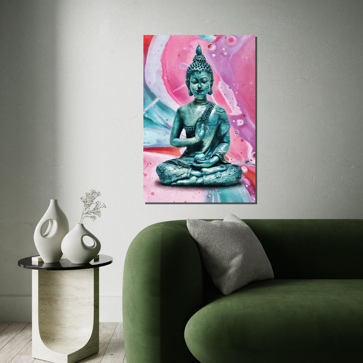 Buddha Tranquility Canvas, Meditation Art, Zen Buddha Wall Print, Spiritual Decor, Wall Art Canvas Design, Ready to Hang Decoration