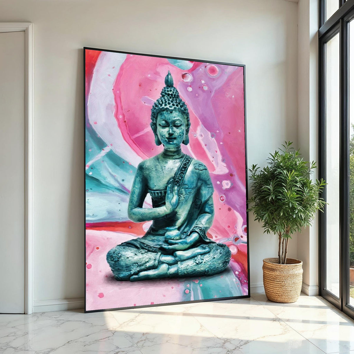 Buddha Tranquility Canvas, Meditation Art, Zen Buddha Wall Print, Spiritual Decor, Wall Art Canvas Design, Ready to Hang Decoration