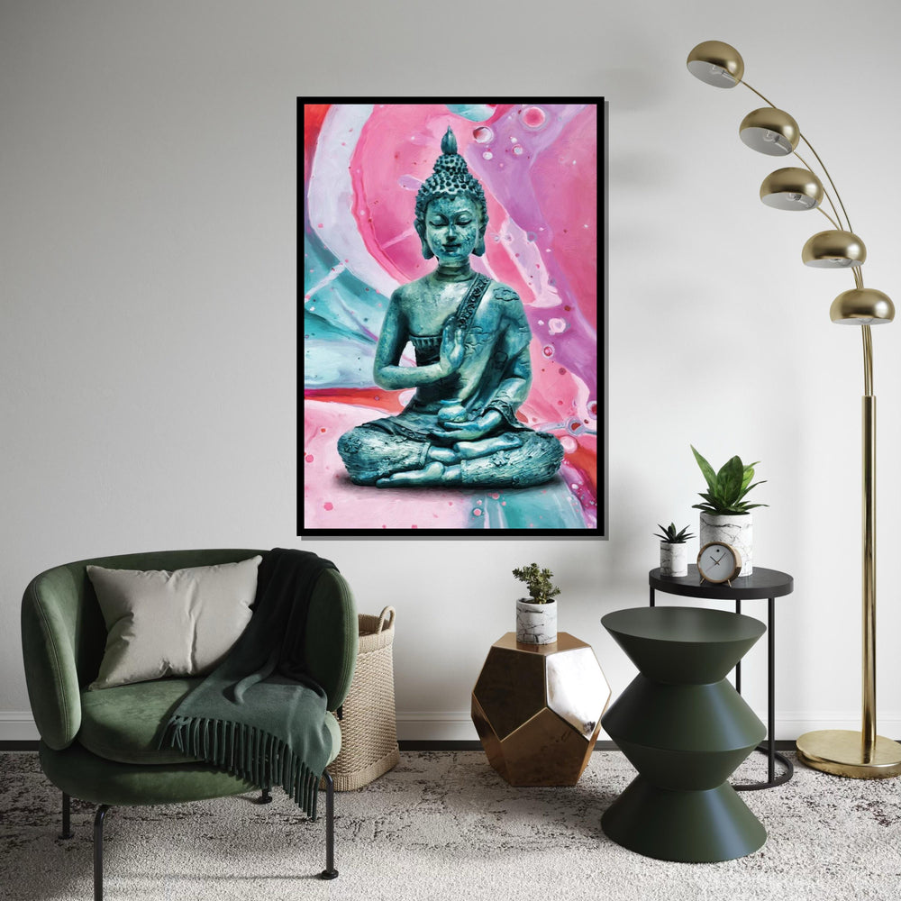 Buddha Tranquility Canvas, Meditation Art, Zen Buddha Wall Print, Spiritual Decor, Wall Art Canvas Design, Ready to Hang Decoration