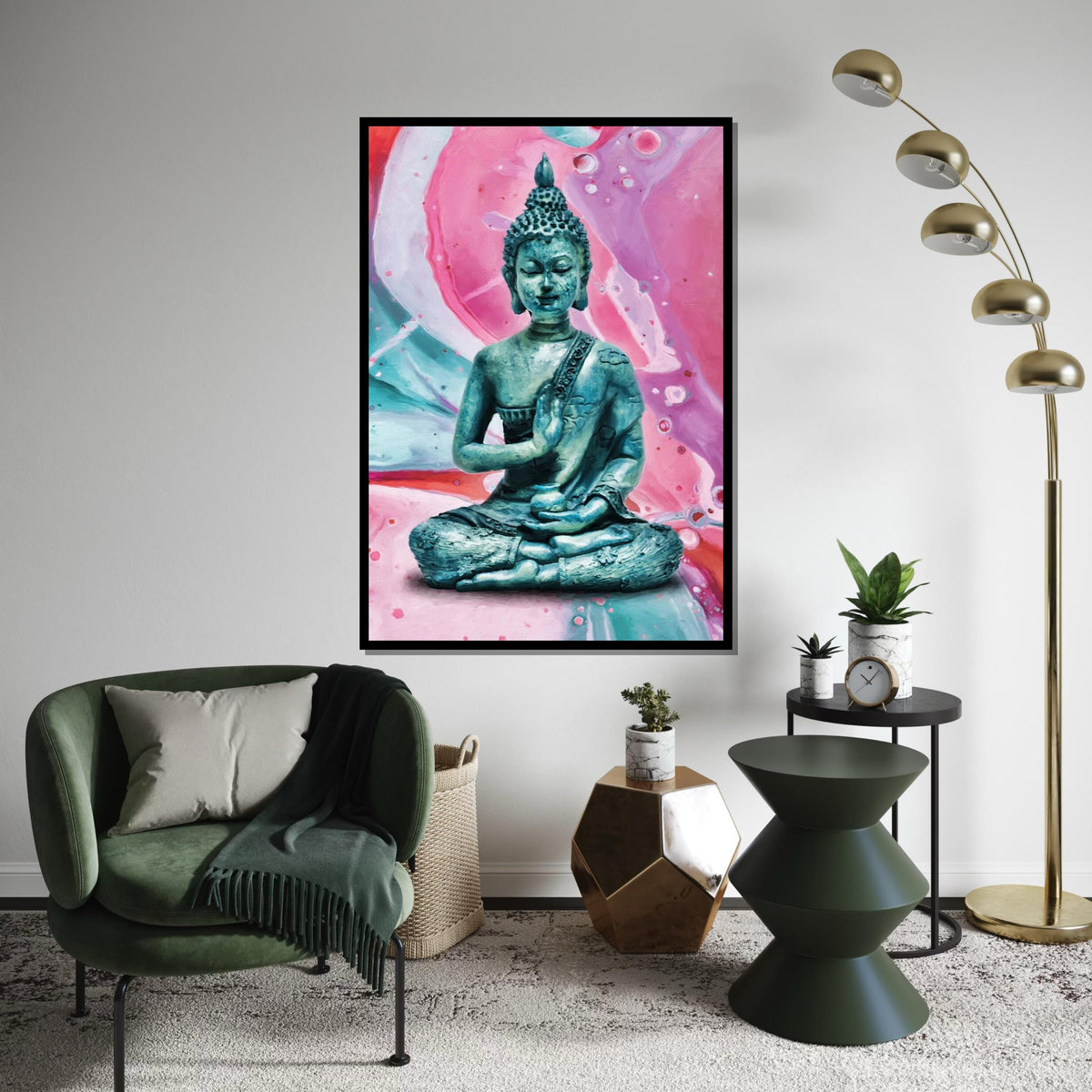 Buddha Tranquility Canvas, Meditation Art, Zen Buddha Wall Print, Spiritual Decor, Wall Art Canvas Design, Ready to Hang Decoration