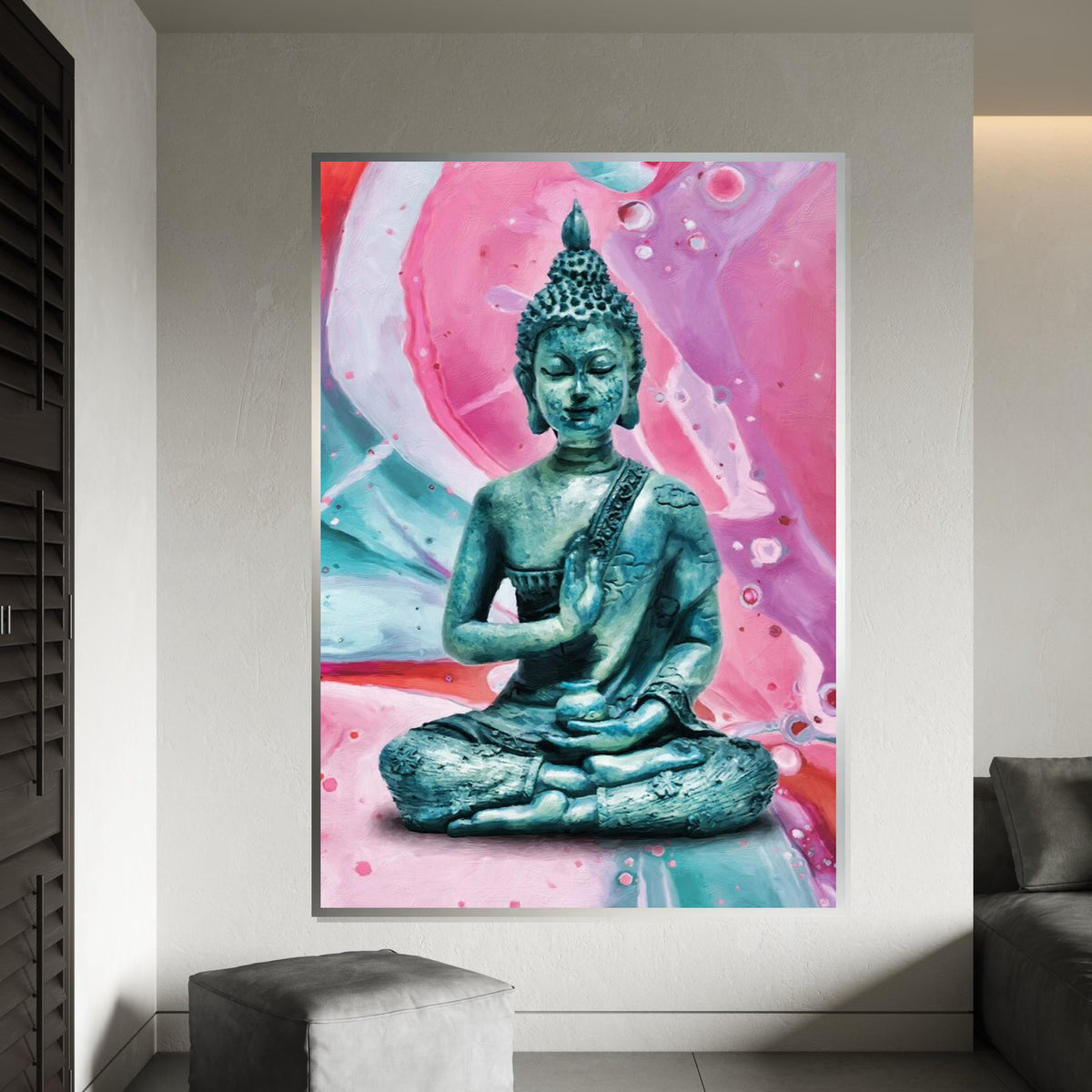 Buddha Tranquility Canvas, Meditation Art, Zen Buddha Wall Print, Spiritual Decor, Wall Art Canvas Design, Ready to Hang Decoration