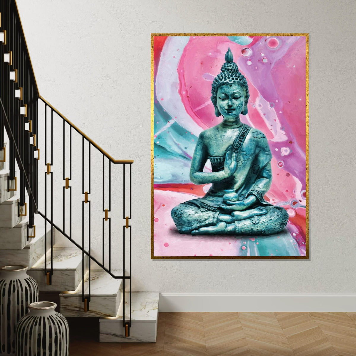 Buddha Tranquility Canvas, Meditation Art, Zen Buddha Wall Print, Spiritual Decor, Wall Art Canvas Design, Ready to Hang Decoration