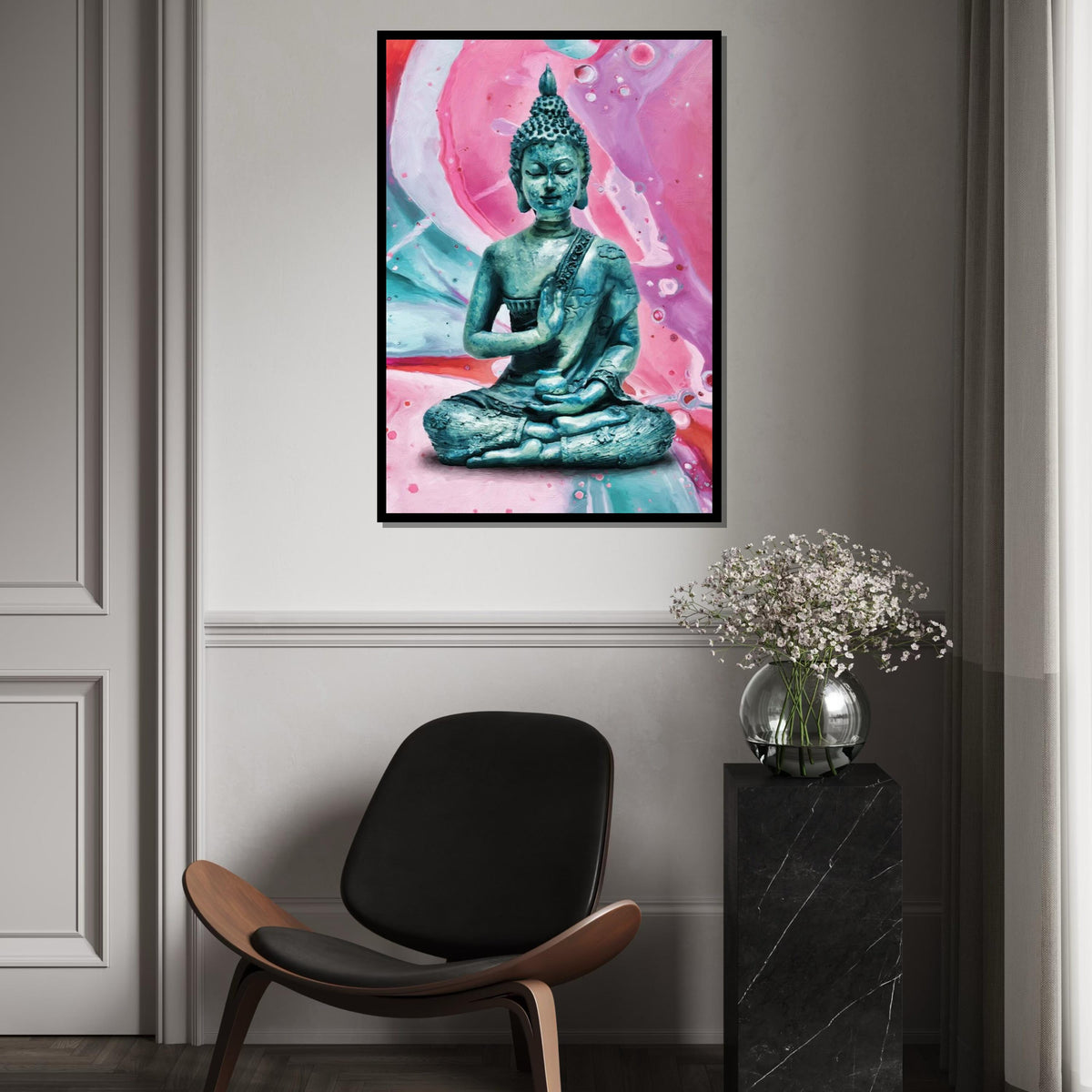 Buddha Tranquility Canvas, Meditation Art, Zen Buddha Wall Print, Spiritual Decor, Wall Art Canvas Design, Ready to Hang Decoration