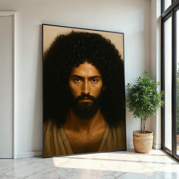 Jesus Portrait Canvas,Realistic Jesus Wall Art, Spiritual Wall Decor,Sacred Christian Art,Messiah Canvas Print,Divine Face Religious Artwork