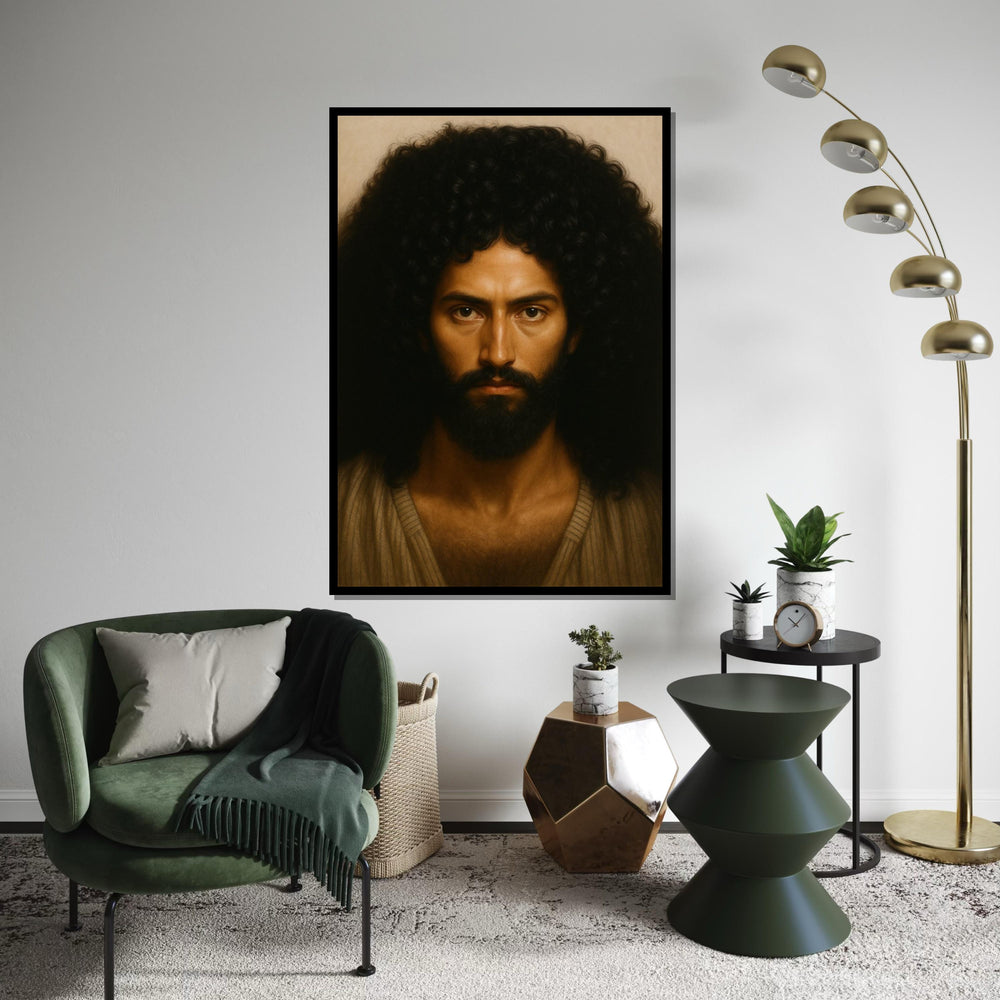 Jesus Portrait Canvas,Realistic Jesus Wall Art, Spiritual Wall Decor,Sacred Christian Art,Messiah Canvas Print,Divine Face Religious Artwork