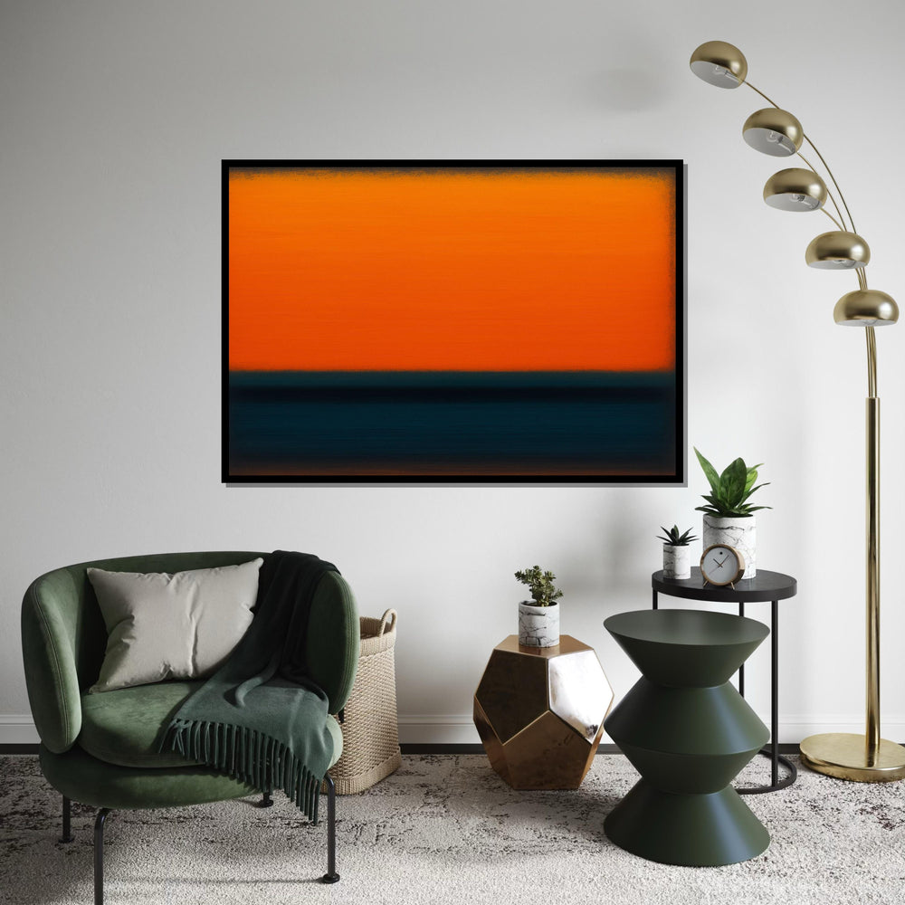 Mark Rothko, Abstract Color Field Canvas, Rothko Orange & Blue, Modern Minimalist Painting, Large Wall Art Decor, Contemporary Gift