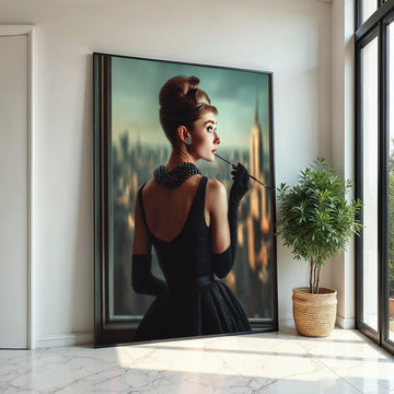 Elegant Woman Canvas, Vintage Glamour Art, Classy Lady Wall Print, Fashion Poster, Wall Art Canvas Design, Ready to Hang Decoration