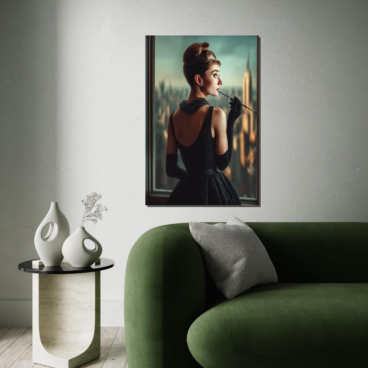Elegant Woman Canvas, Vintage Glamour Art, Classy Lady Wall Print, Fashion Poster, Wall Art Canvas Design, Ready to Hang Decoration