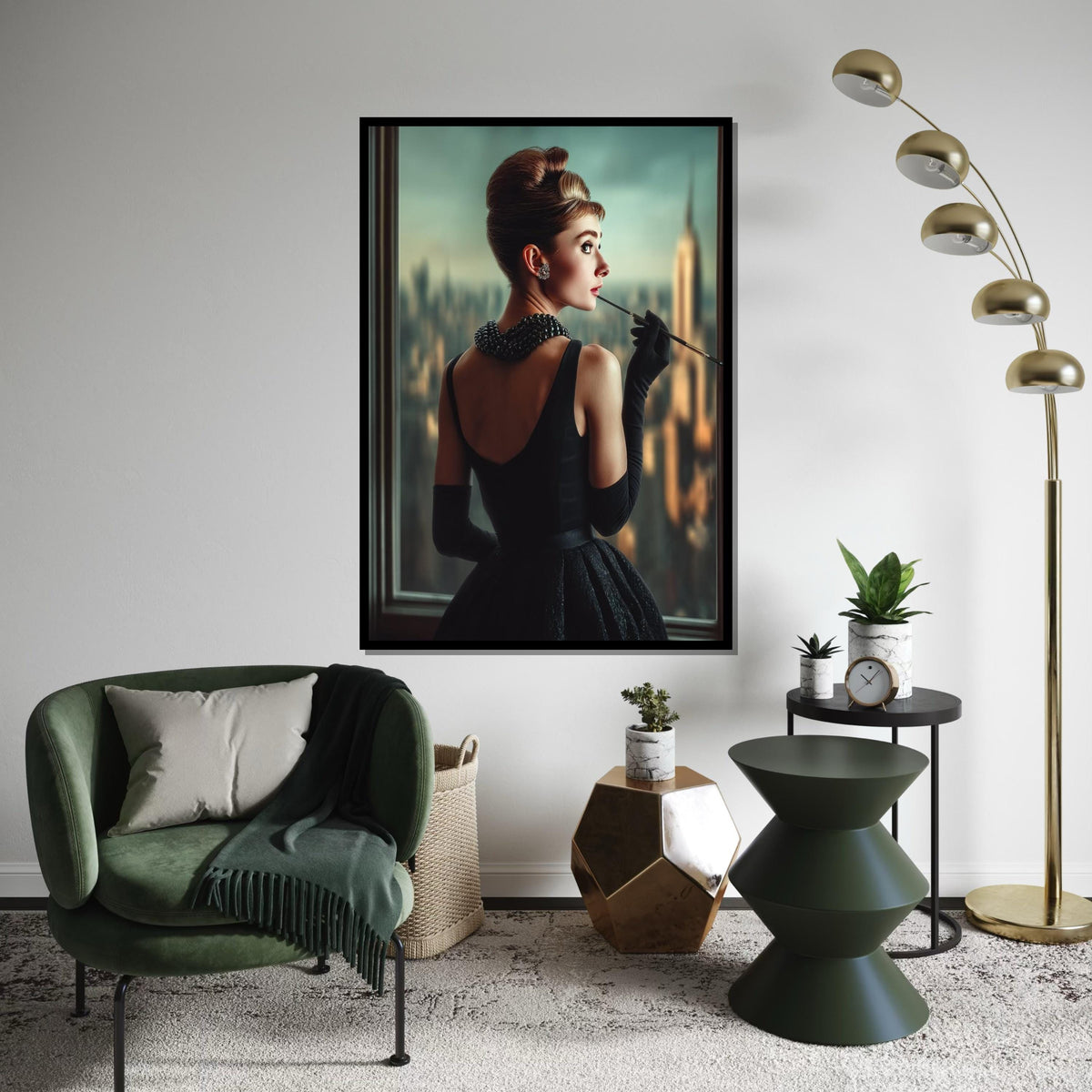 Elegant Woman Canvas, Vintage Glamour Art, Classy Lady Wall Print, Fashion Poster, Wall Art Canvas Design, Ready to Hang Decoration