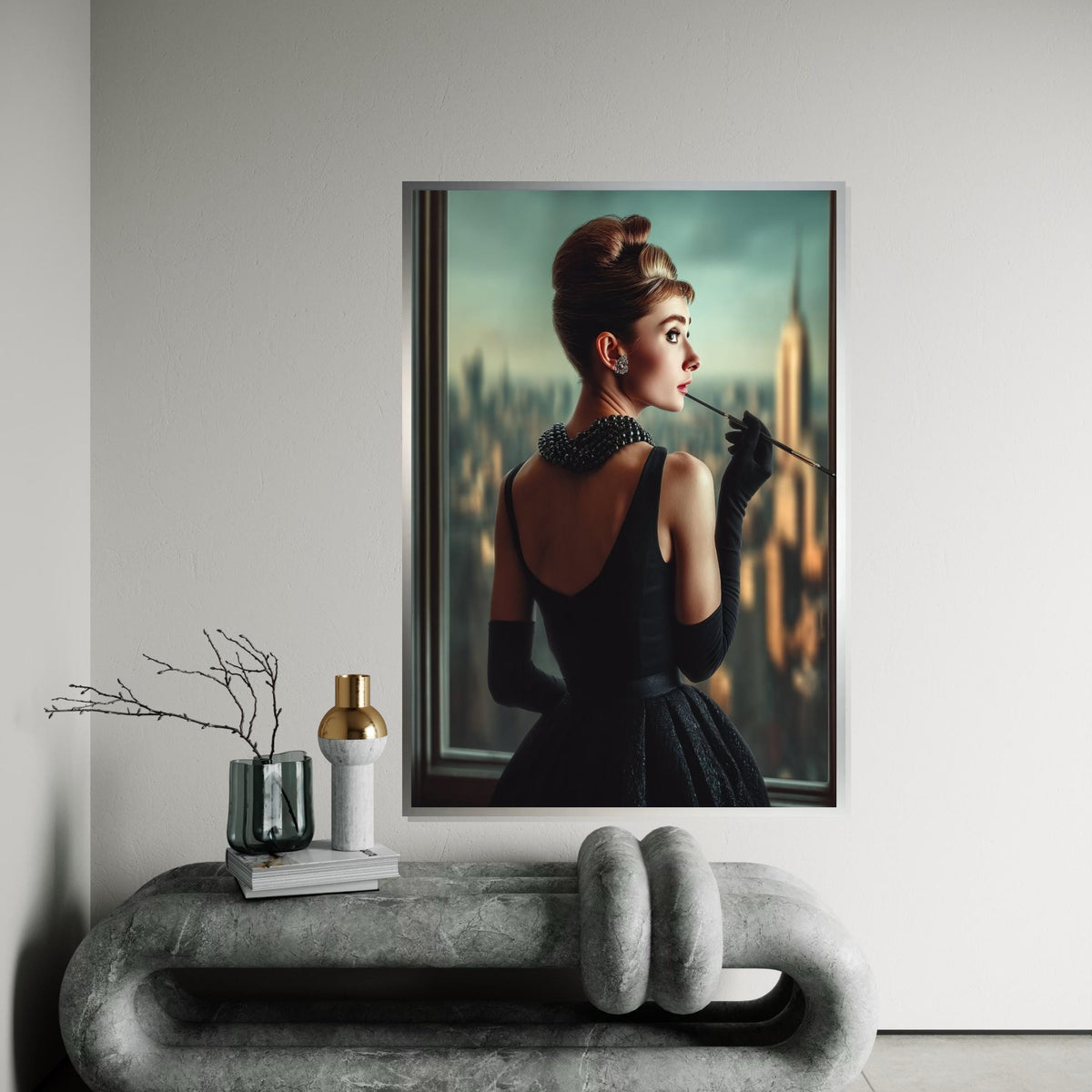 Elegant Woman Canvas, Vintage Glamour Art, Classy Lady Wall Print, Fashion Poster, Wall Art Canvas Design, Ready to Hang Decoration