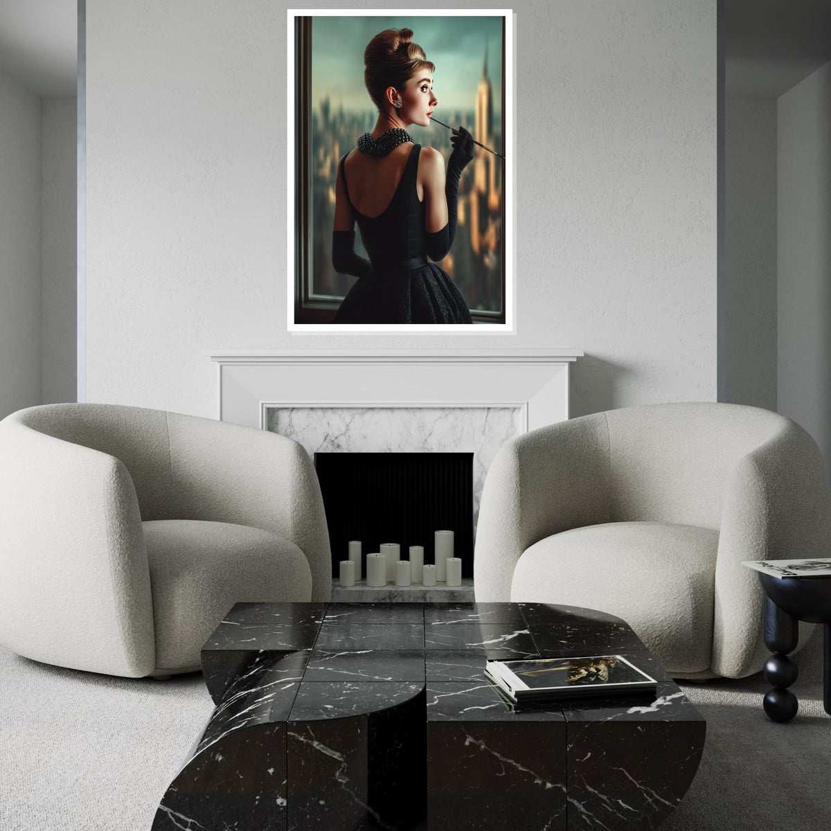 Elegant Woman Canvas, Vintage Glamour Art, Classy Lady Wall Print, Fashion Poster, Wall Art Canvas Design, Ready to Hang Decoration