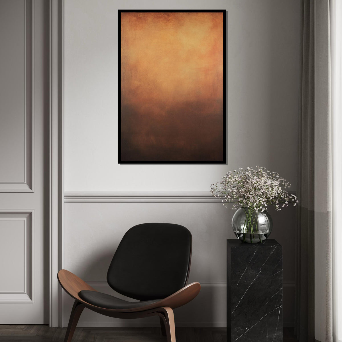 Mark Rothko Inspired Abstract Color Field Canvas Print, Minimalist Modern Wall Decor, Vibrant Oil-Paint Style Art for Living Room