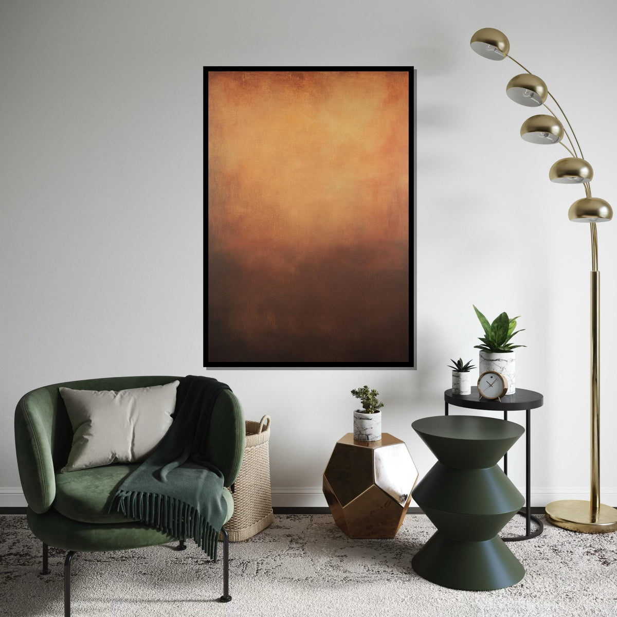 Mark Rothko Inspired Abstract Color Field Canvas Print, Minimalist Modern Wall Decor, Vibrant Oil-Paint Style Art for Living Room