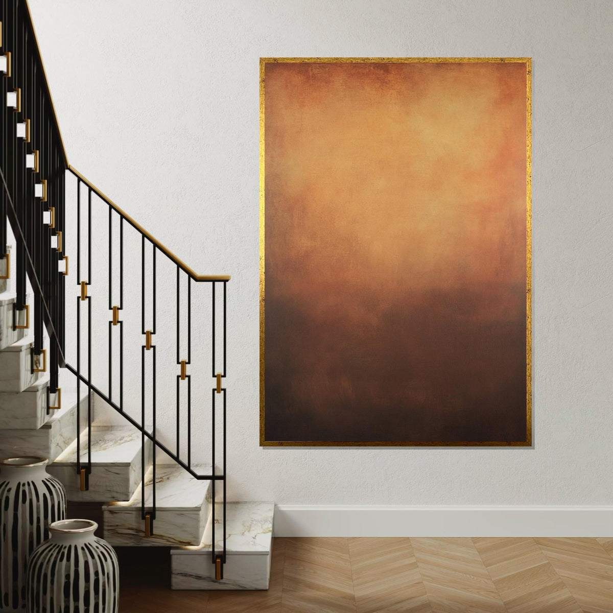 Mark Rothko Inspired Abstract Color Field Canvas Print, Minimalist Modern Wall Decor, Vibrant Oil-Paint Style Art for Living Room