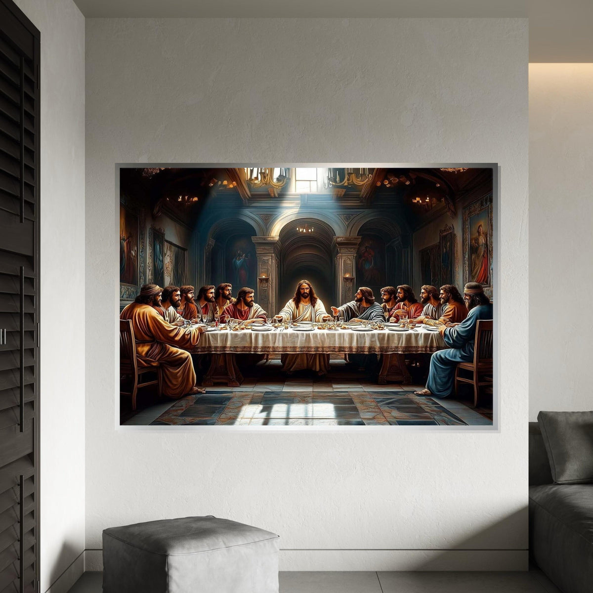 The Last Supper Religious Canvas Art Print – Classic Christian Wall Decor for Church, Dining Room & Home, High-Quality Biblical Artwork Gift