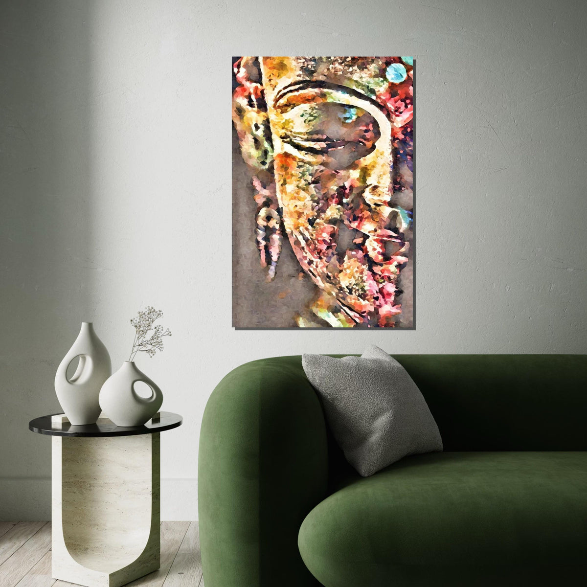 Colorful Buddha Canvas, Abstract Buddha Wall Art, Spiritual Wall Art Canvas, Zen Art Print, Meditation Decor, Ready to Hang