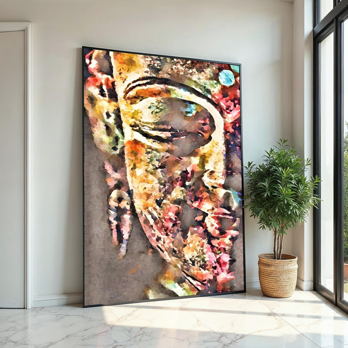 Colorful Buddha Canvas, Abstract Buddha Wall Art, Spiritual Wall Art Canvas, Zen Art Print, Meditation Decor, Ready to Hang