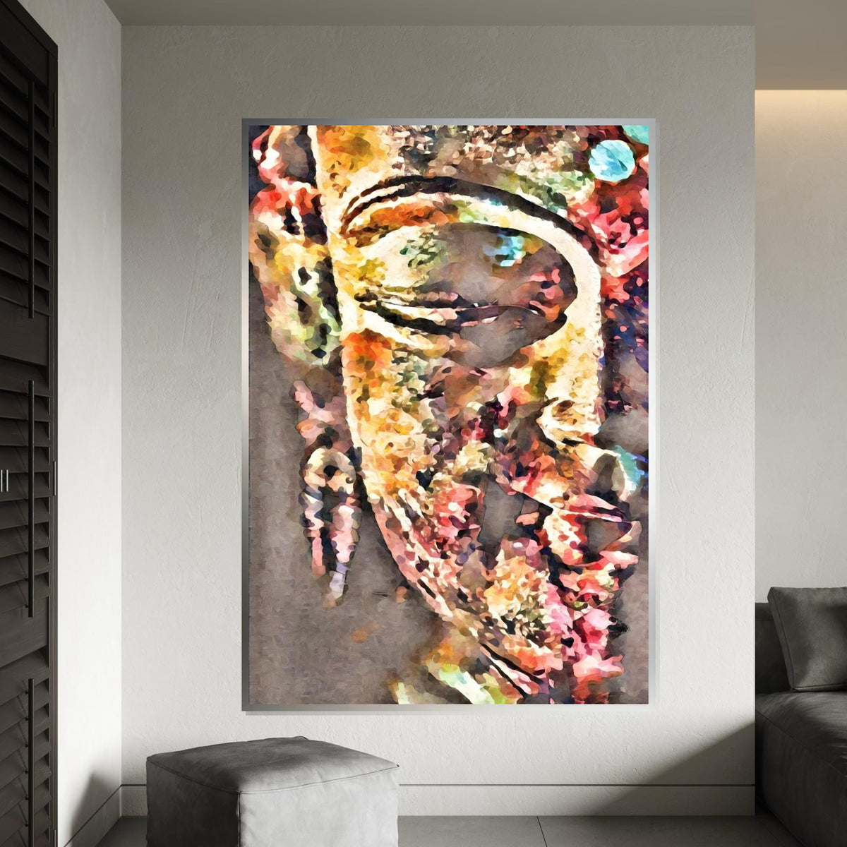 Colorful Buddha Canvas, Abstract Buddha Wall Art, Spiritual Wall Art Canvas, Zen Art Print, Meditation Decor, Ready to Hang