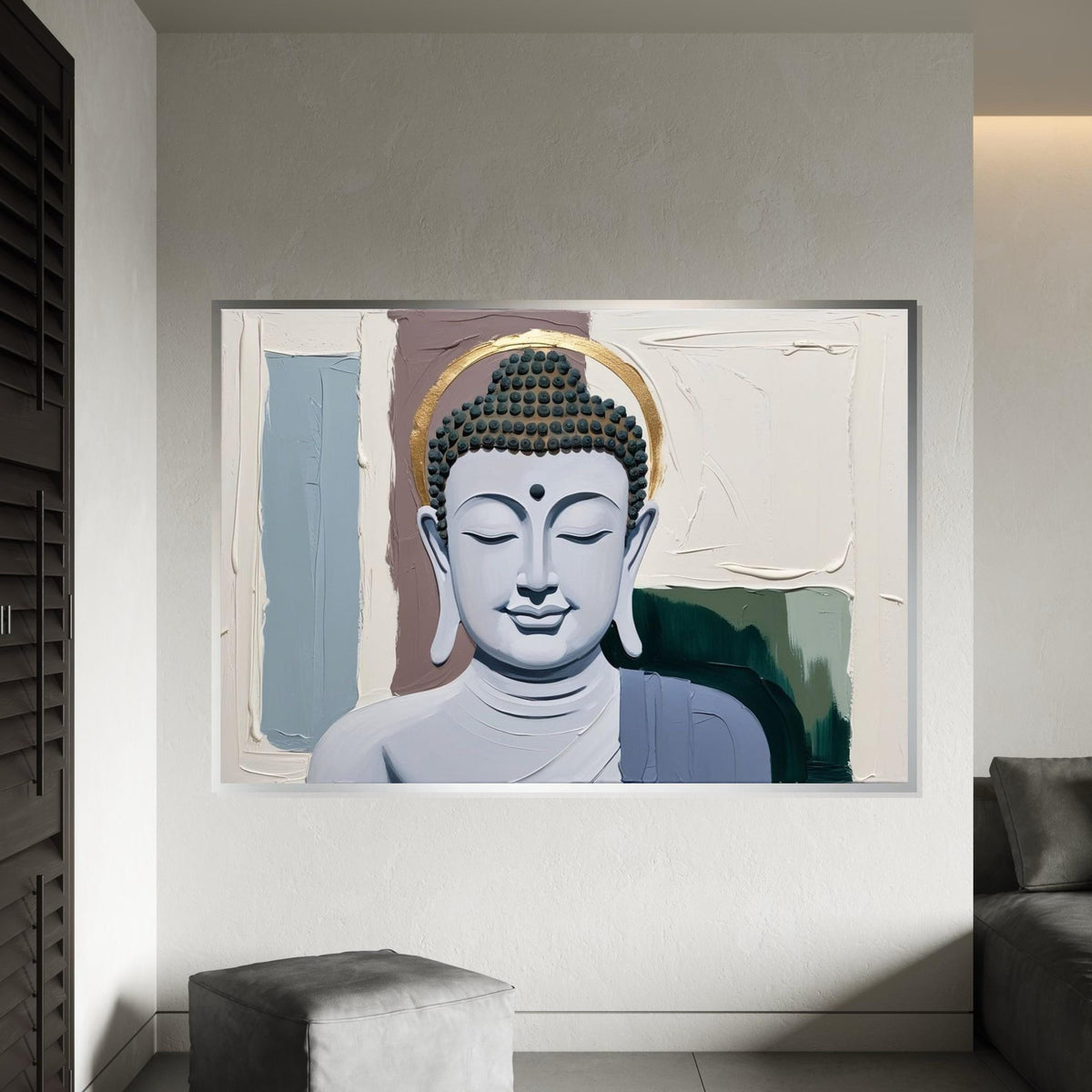 Buddha Serenity Canvas, Spiritual Wall Art, Tranquil Buddha Print, Zen Home Decor, Wall Art Canvas Design, Ready To Hang Decoration