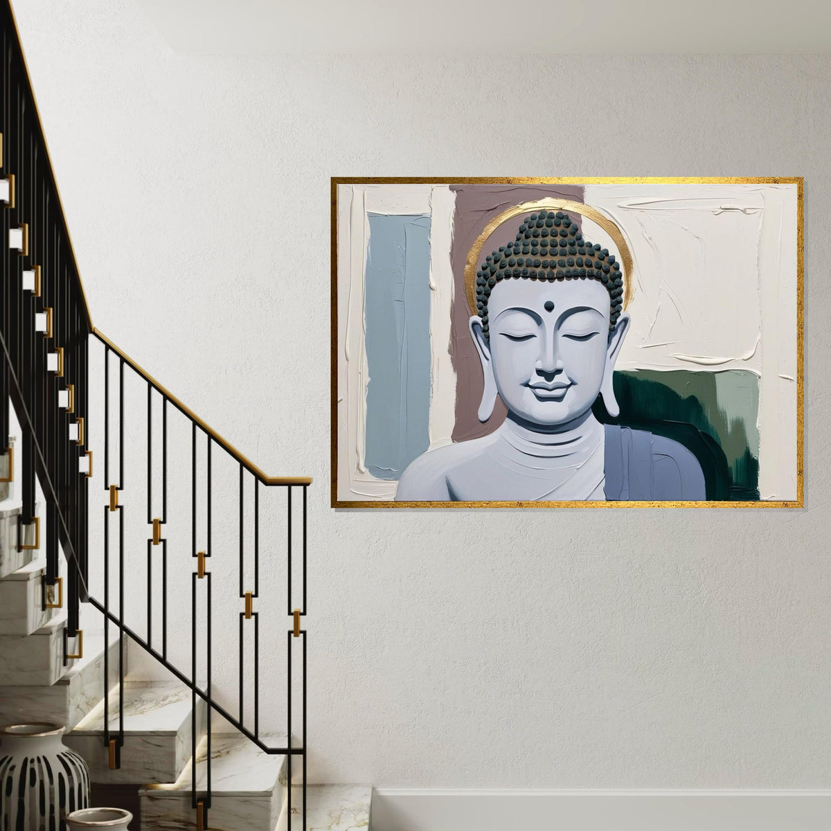 Buddha Serenity Canvas, Spiritual Wall Art, Tranquil Buddha Print, Zen Home Decor, Wall Art Canvas Design, Ready To Hang Decoration