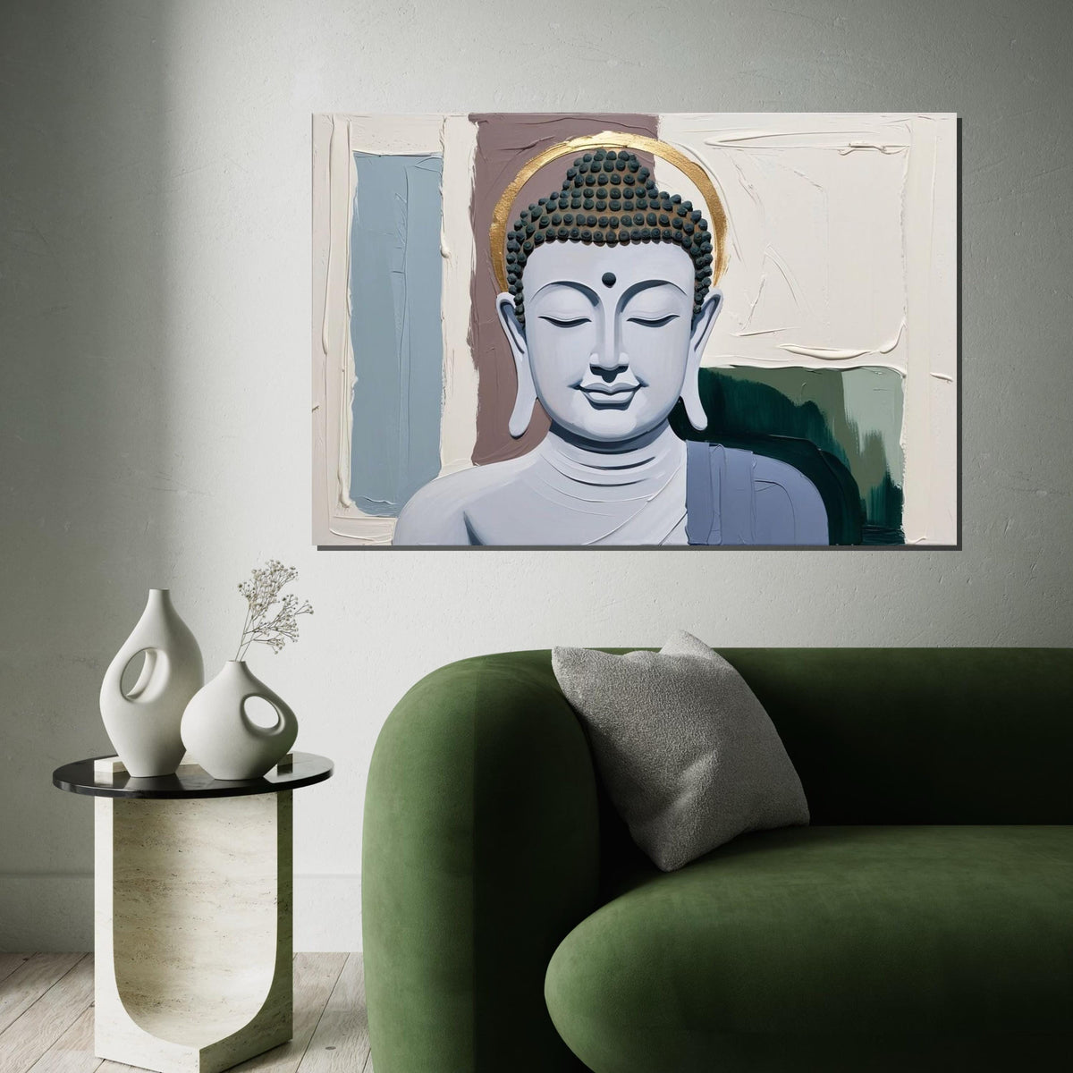 Buddha Serenity Canvas, Spiritual Wall Art, Tranquil Buddha Print, Zen Home Decor, Wall Art Canvas Design, Ready To Hang Decoration