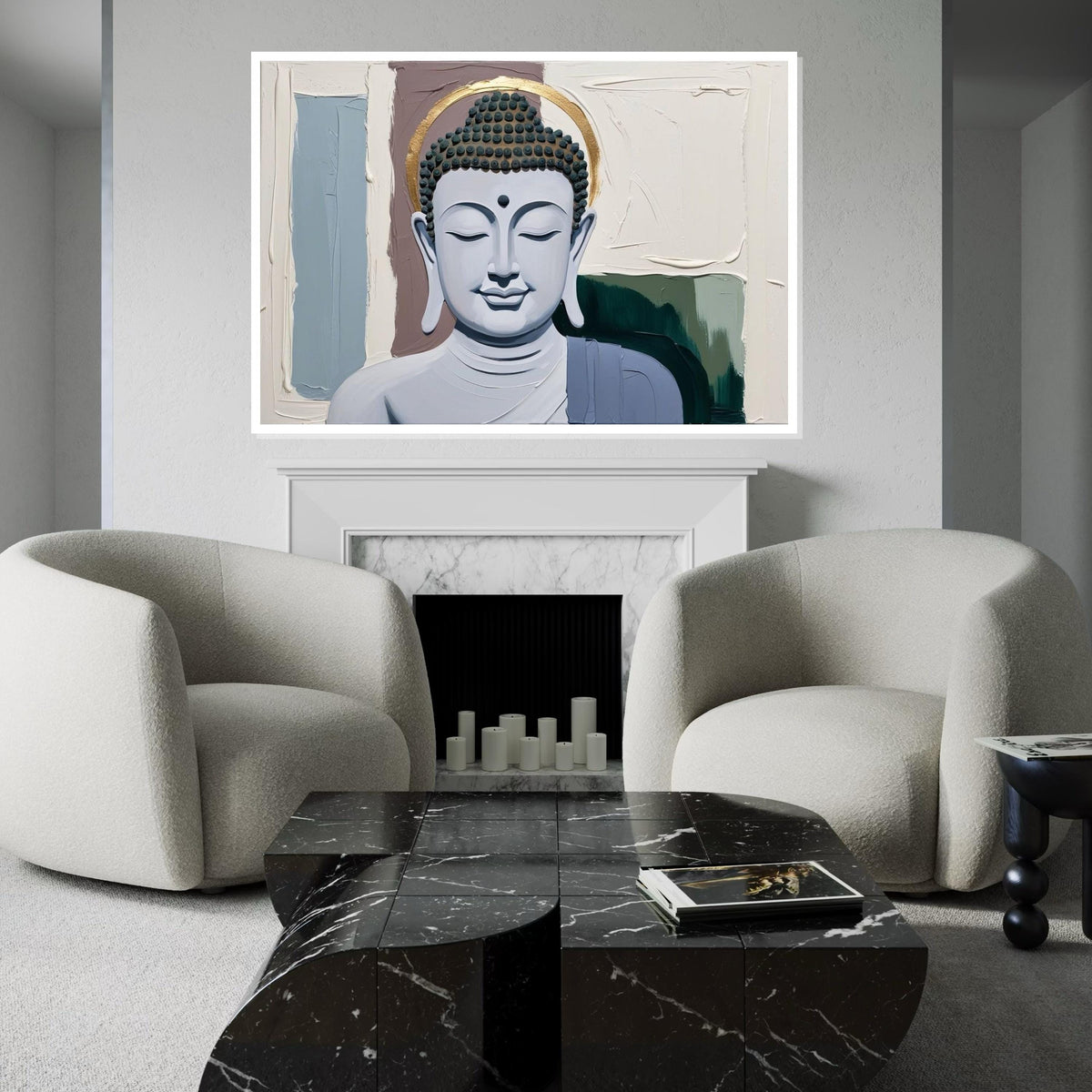Buddha Serenity Canvas, Spiritual Wall Art, Tranquil Buddha Print, Zen Home Decor, Wall Art Canvas Design, Ready To Hang Decoration