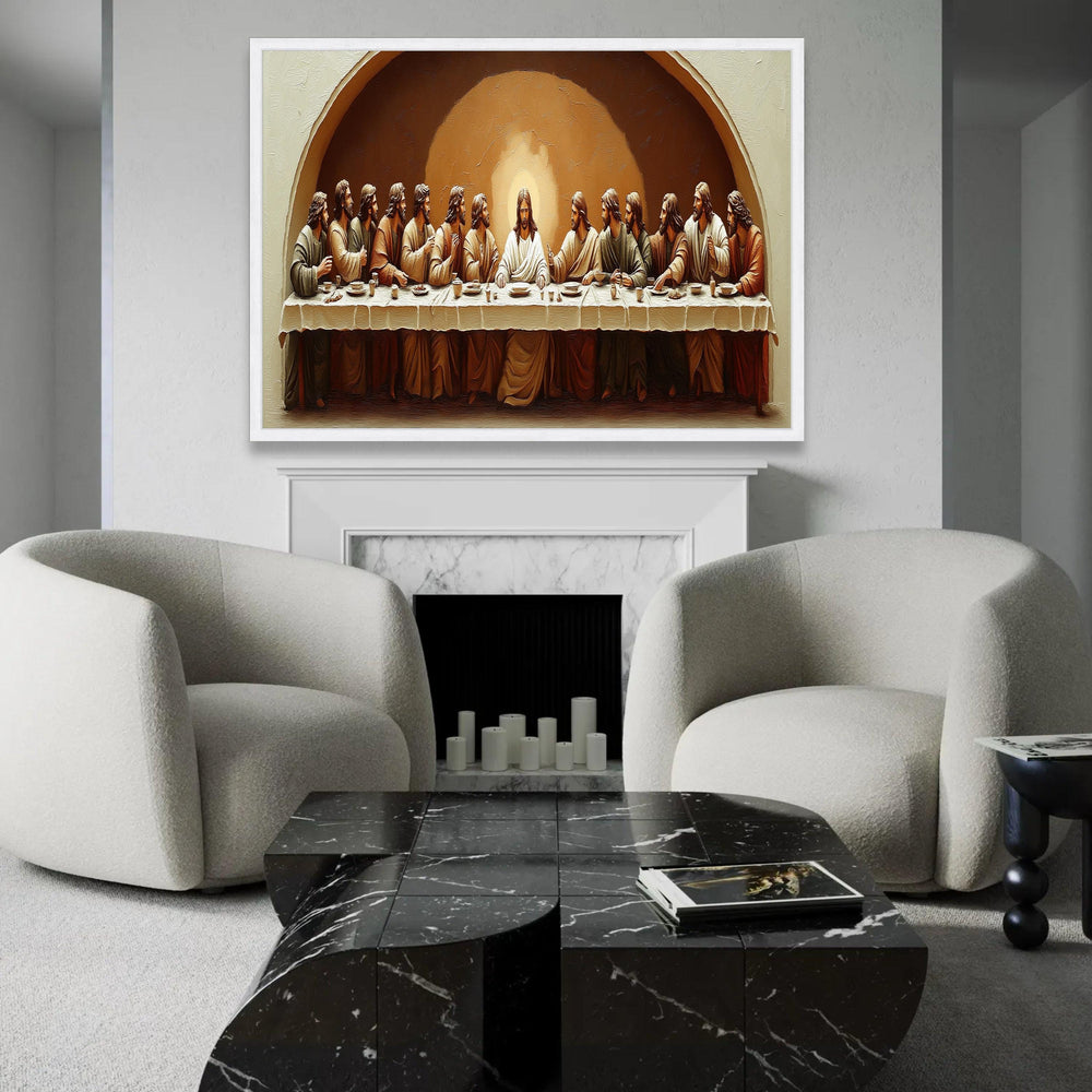 The Last Supper Canvas Art, Religious Wall Decor, Jesus and Disciples Painting, Spiritual Home Decoration, Ready To Hang Decoration