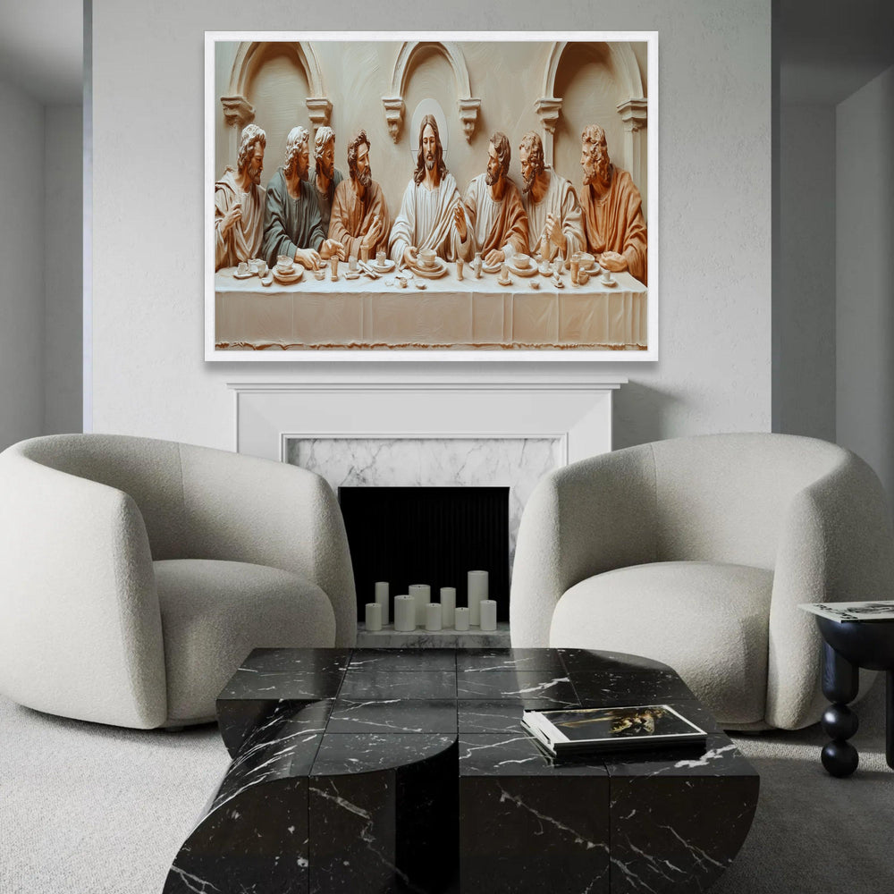 The Last Supper Canvas Wall Art, Religious Christian Painting, Jesus and Apostles, Biblical Decor, Spiritual Wall Ready To Hang Decoration