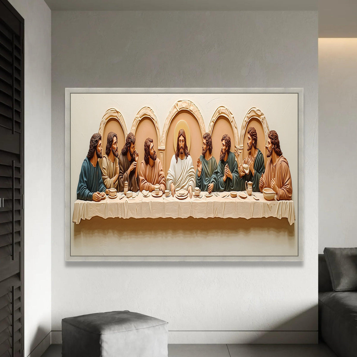The Last Supper Canvas Wall Art, Religious Jesus Christ Painting, Christian Decor, Biblical Scripture Canvas, Ready To Hang Decoration