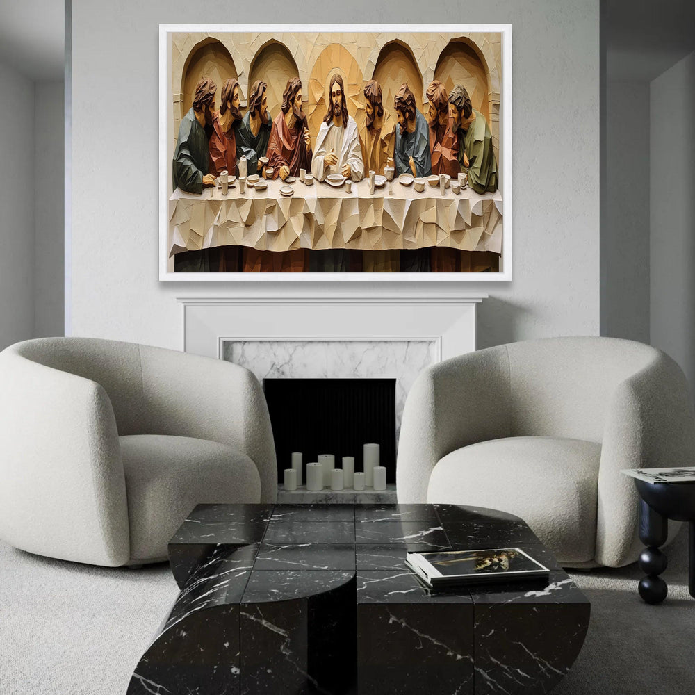 The Last Supper Canvas Wall Art, Religious Christian Decor, Jesus and Disciples Artwork, Spiritual Home Decoration, Ready To Hang Decoration