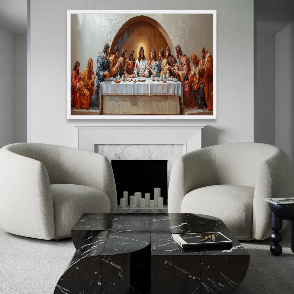 The Last Supper Canvas Wall Art, Biblical Jesus Painting, Religious Christian Wall Decor, Spiritual Home Ready To Hang Decoration