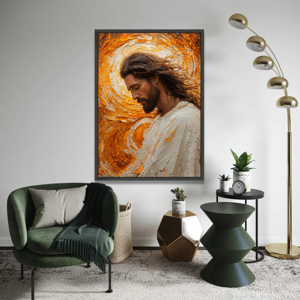 Serene Jesus Portrait Canvas, Spiritual Wall Art, Christian Canvas Decor, Inspirational Religious Painting, Ready Ready To Hang Decoration