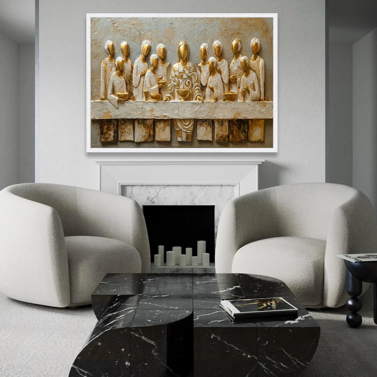 The Last Supper Canvas Wall Art, Religious Sculpture, Christian Home Decor, Spiritual Wall Hanging, Statement Ready To Hang Decoration