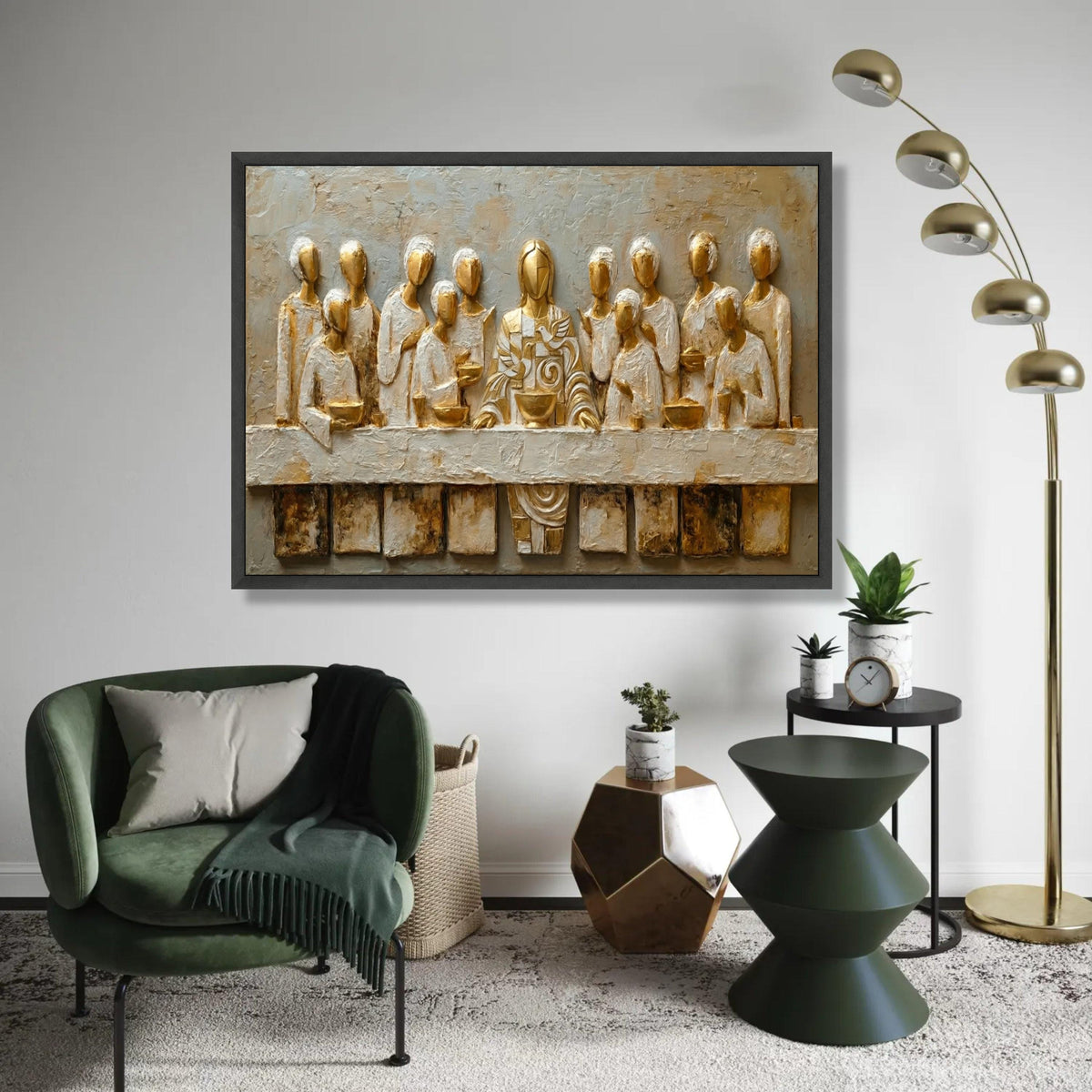 The Last Supper Canvas Wall Art, Religious Sculpture, Christian Home Decor, Spiritual Wall Hanging, Statement Ready To Hang Decoration